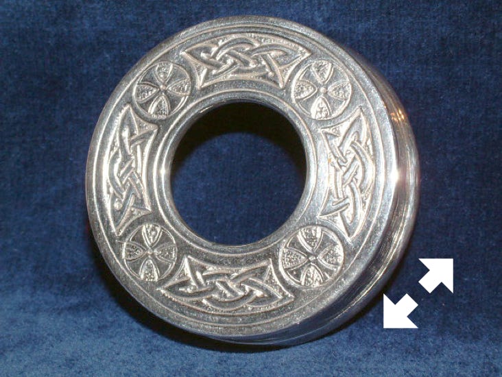 Silver Celtic Design top cap ring