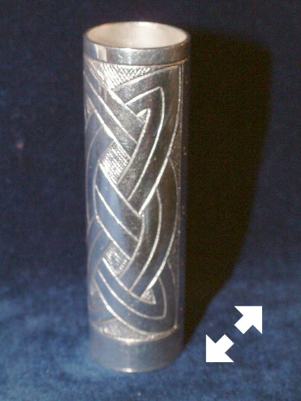 Silver Celtic Design tuning slide