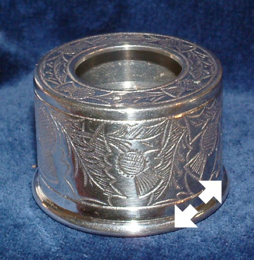 Silver Hand Engraved Thistle Ferrule