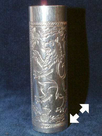 Silver lion rampant tuning slide 