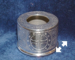 Silver Runic Design ferrule