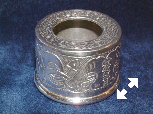 Silver Zoomorphic Design ferrule
