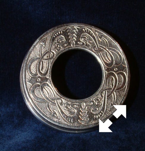 Silver Zoomorphic Design top cap ring